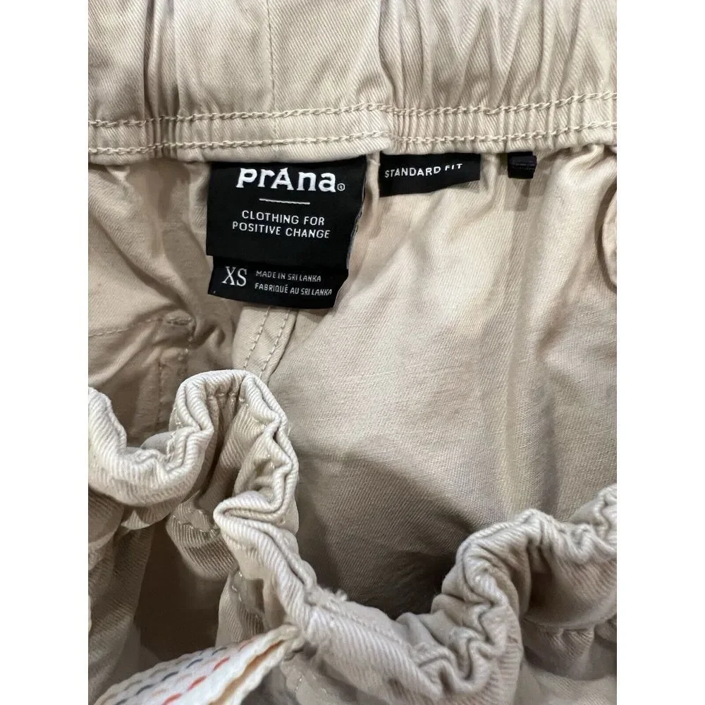 prAna Mojave Shorts Mens XS‎ Brown Belted Elastic Waist Cliffside